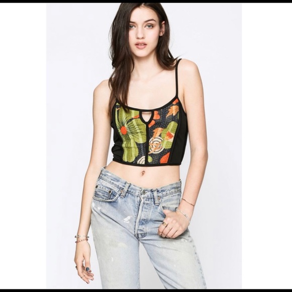 Anchal X Urban Renewal Bra Top Boho Size L - Picture 2 of 5
